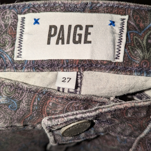 Paige Women’s Black Paisley Print Skinny Jeans - Picture 6 of 6